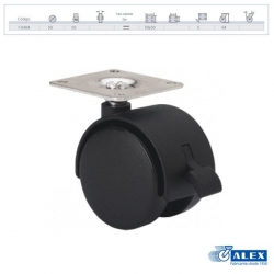 Rueda giratoria platina y freno 1-0404 alex | Mínimo 15 unidades